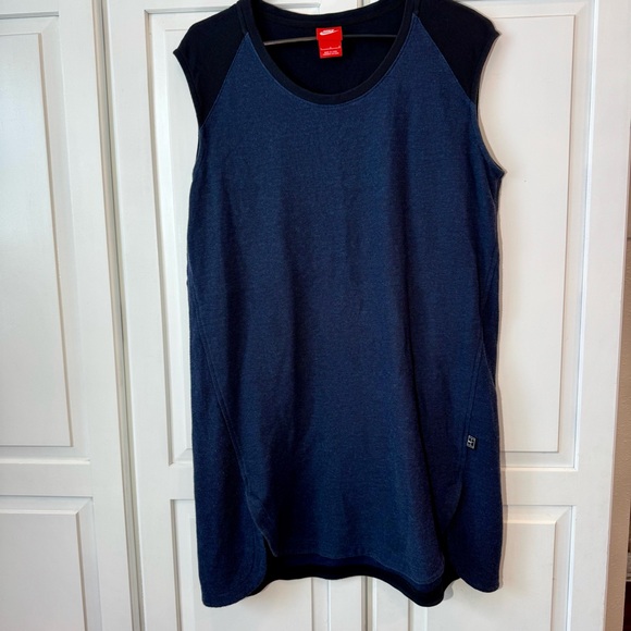 Nike Dresses & Skirts - Nike Blue and Black‎ T-Shirt Dress. Size Large